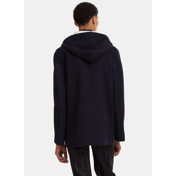 Wales Bonner Duffle Toggle Melton Virgin Wool With Hoodie Coat Made In England - Picture 8 of 13